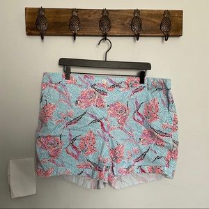 CROWN & IVY Leaf Printed Shorts